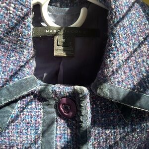 Tweed & Velvet trim blazer